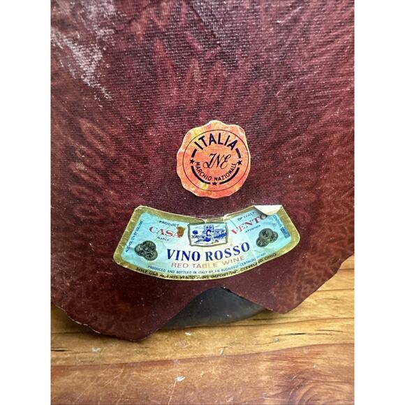 Rare Turkey Leather Wrapped Casa Bento Vino Rosso Decanter Italy - Picture 4 of 7